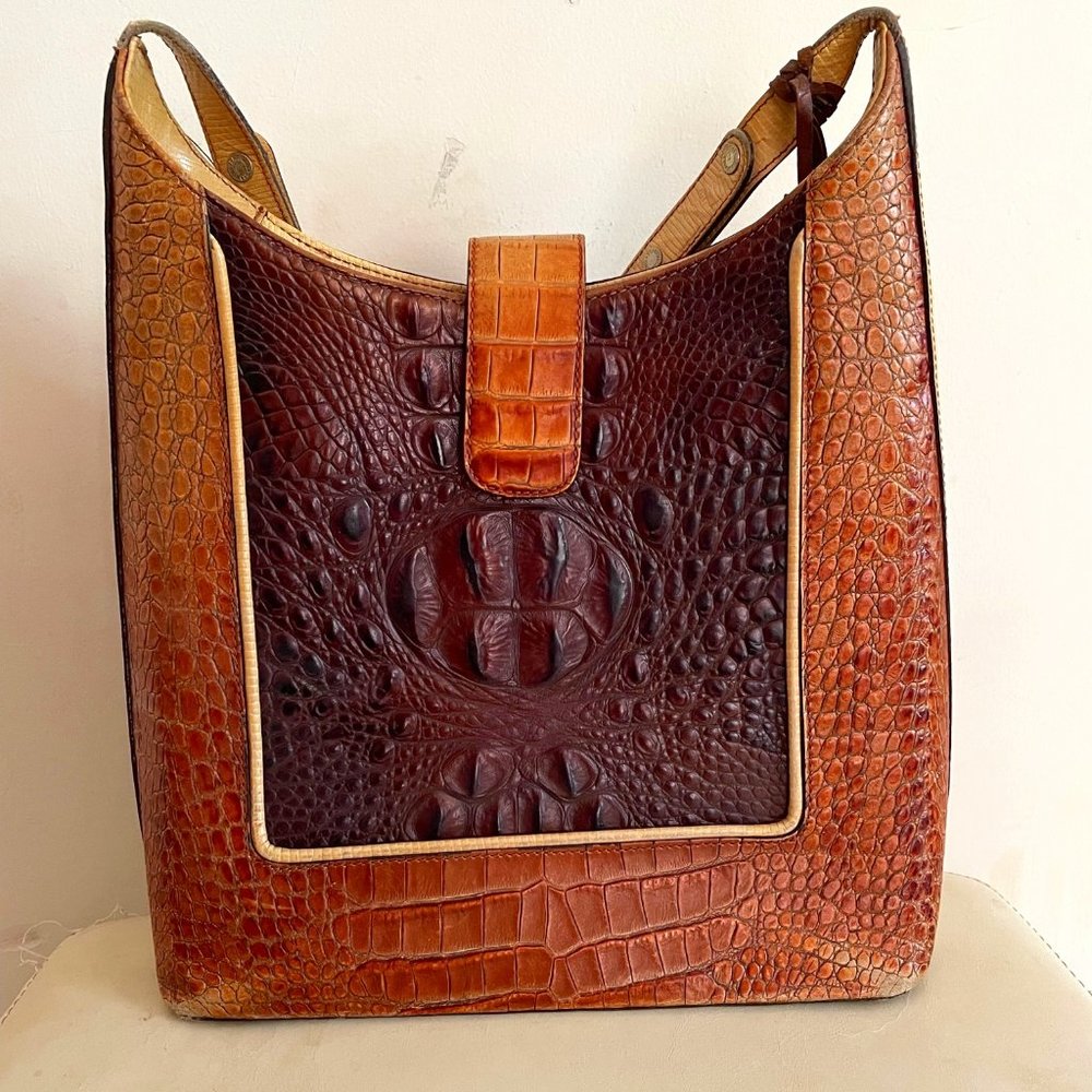 Brahmin Kendall Pecan Tri Color Shoulder Bag